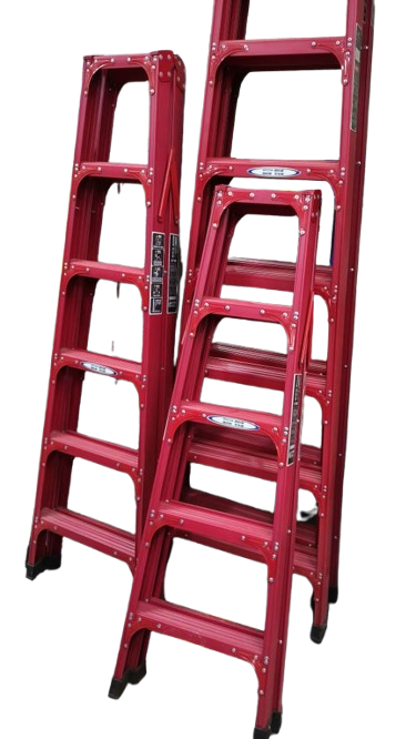 Heavy-Duty Carbon Steel A-Frame Step Ladders (1.5m to 3.0m Range)