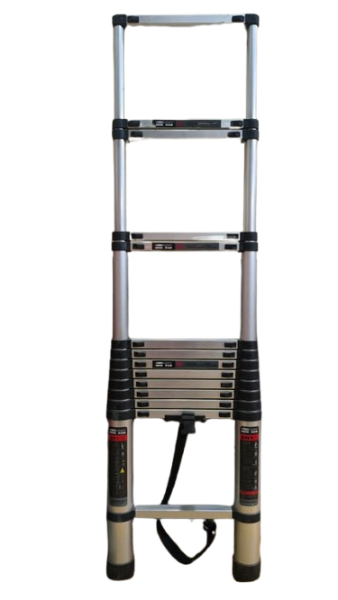 Heavy-Duty Aluminum Single Telescopic Ladder (2.6m to 5.4m)